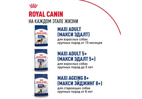 Royal Canin Maxi Puppy / Сухой корм Роял Канин Макси Паппи для Щенков Крупных пород в возрасте от 2 до 15 месяцев