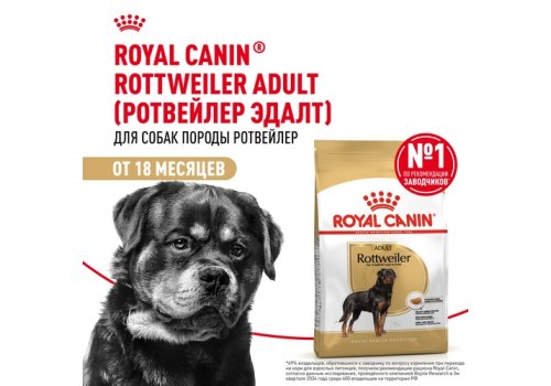 Royal Canin Breed dog Rottweiler Adult / Сухой корм Роял Канин для взрослых собак породы Ротвейлер старше 18 месяцев