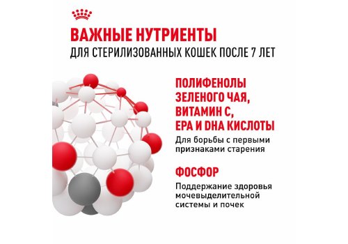Royal Canin Sterilised 7+ / Сухой корм Роял Канин Стерилайзд для Пожилых кастрированных котов и Стерилизованных кошек в возрасте от 7 до 12 лет