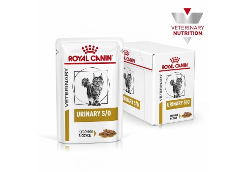 Royal Canin Urinary S\O / Ветеринарный влажный корм (Консервы-Паучи) Роял Канин Уринари для кошек при мочекаменной болезни (цена за упаковку)