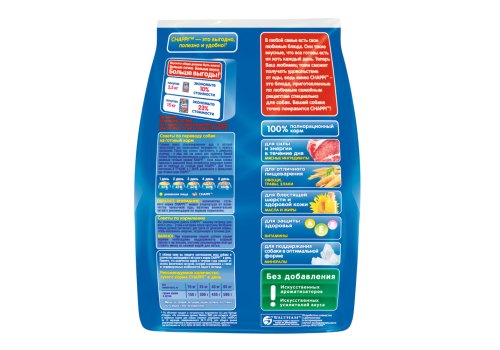 Chappi / Сухой корм Чаппи для собак Сытный мясной обед Говядина