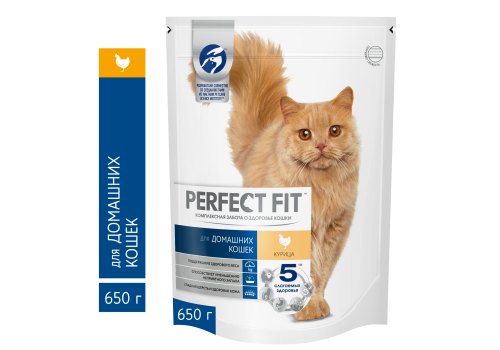 Perfect Fit In-home / Сухой корм Перфект Фит для домашних кошек Курица