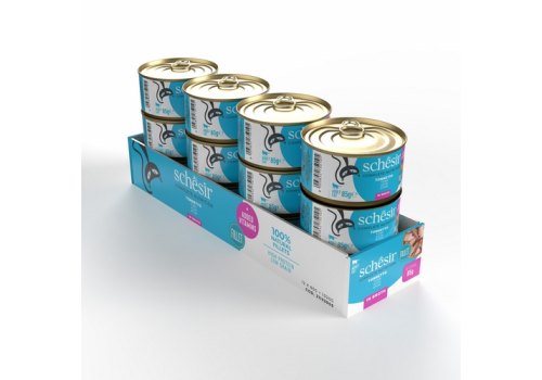 Schesir / Влажный корм Консервы Шезир для кошек Тунец в собственном соку (цена за упаковку)