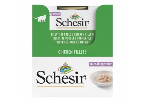 Schesir / Влажный корм Консервы Шезир для кошек Курица в собственном соку (цена за упаковку)