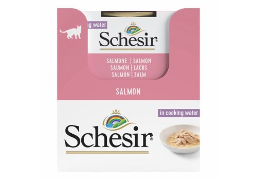Schesir / Влажный корм Консервы Шезир для кошек Лосось в собственном соку (цена за упаковку)