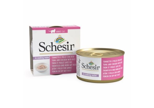 Schesir / Влажный корм Консервы Шезир для кошек Тунец курица рис (цена за упаковку)