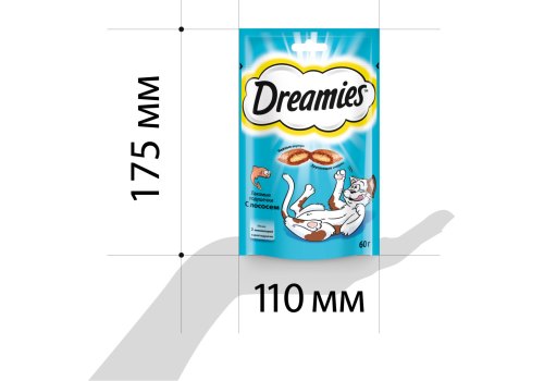 Dreamies / Лакомство Дримис для кошек Подушечки с Лососем