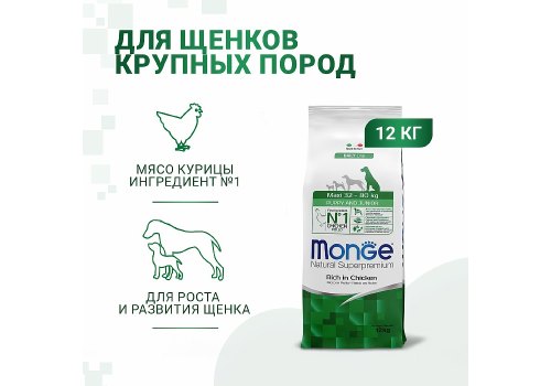 Monge Dog Puppy Maxi / Сухой корм Монж для Щенков Крупных пород