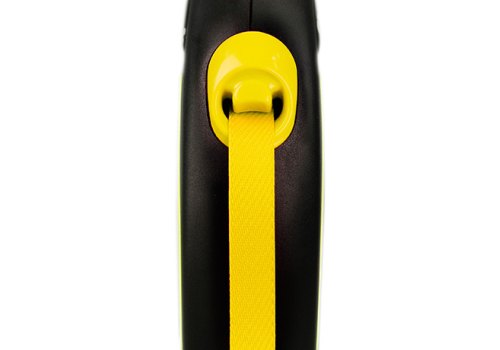 flexi New Neon S tape 5 m, for dogs up to 15 kg / Рулетка флекси для собак весом до 15 кг, светоотражающая лента 5 м