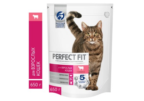 Perfect Fit Adult / Сухой корм Перфект Фит для взрослых кошек Говядина