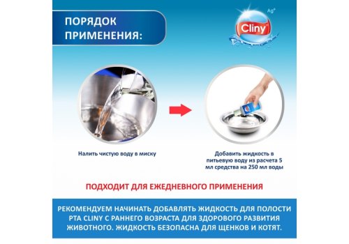 Cliny / Жидкость Клини с ионами Серебра для полости рта "Жидкая Зубная щетка"