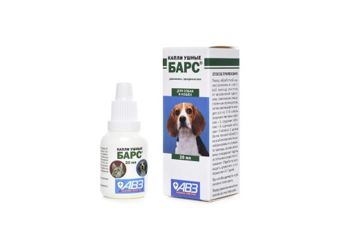 АгроВетЗащита Барс / Капли Ушные Лечение отитов клещевого и микробного происхождения