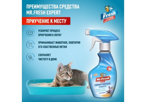 Mr.Fresh Expert / Спрей Мистер Фреш для кошек Приучение к месту