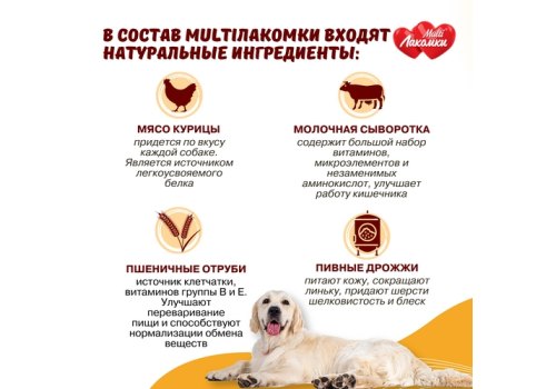 Multi Лакомки / Витаминное лакомство Мульти Лакомки для собак Восхитительная шерсть