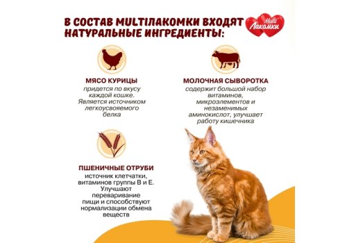 Multi Лакомки / Витаминное лакомство Мульти Лакомки для Стерилизованных кошек и Кастрированных котов Стерил
