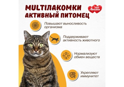 Multi Лакомки / Витаминное лакомство Мульти Лакомки для кошек Активный питомец