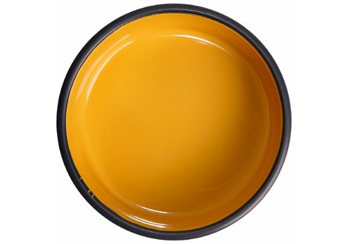 Mr.Kranch / Миска керамическая для собак Черная с желтым