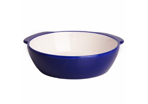 Mr.Kranch / Миска керамическая для собак Мордочка собаки синяя