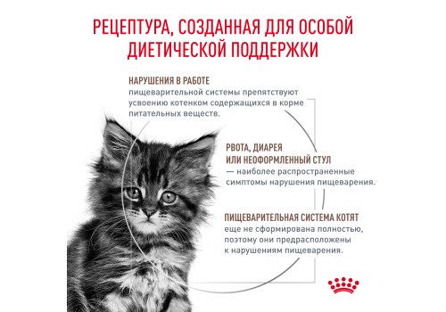Royal Canin Kitten Gastrointestinal / Ветеринарный сухой корм Роял Канин Гастроинтестинал для Котят от 2 до 10 месяцев при Нарушениях пищеварения
