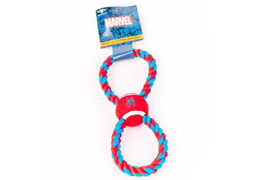 Buckle-Down / Мячик на веревке Бакл-Даун для собак Человек-паук красный