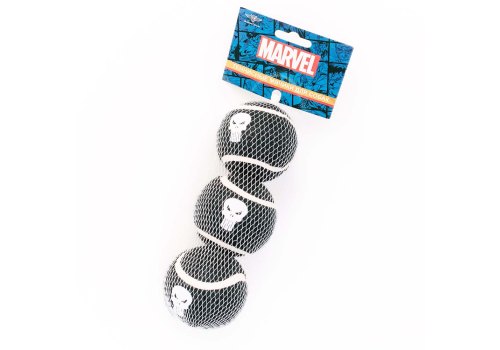 Buckle-Down / Теннисные мячики Бакл-Даун для собак Каратель чёрный 1 х 3шт