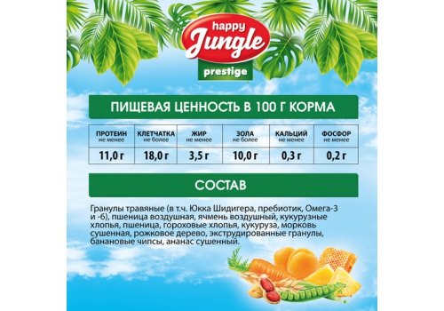 Happy Jungle Prestige 8in1 Daily Menu / Корм Хеппи Джангл для Кроликов Обогащенный