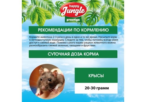 Happy Jungle Prestige 8in1 Daily Menu / Корм Хеппи Джангл для Крыс Обогащенный