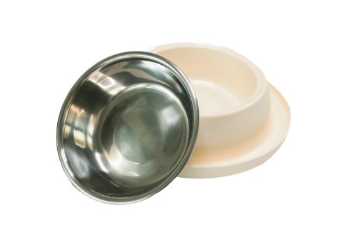 SuperDesign / Миска Супер Дизайн на меламиновой подставке Белая