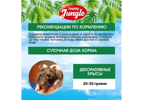 Happy Jungle 5in1 Daily Menu / Корм Хеппи Джангл для декоративных Крыс