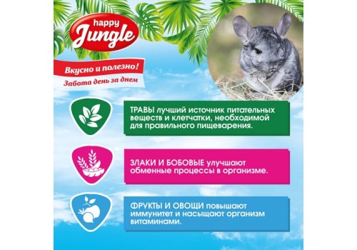 Happy Jungle 5in1 Daily Menu / Корм Хеппи Джангл для Шиншилл