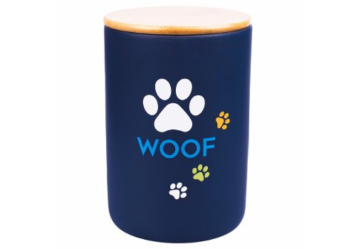 Mr.Kranch Woof / Бокс керамический для хранения корма для собак Черный