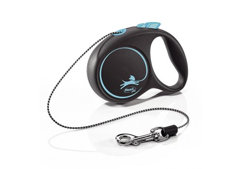 flexi Black Design XS cord 3 m, for dogs up to 8 kg / Рулетка флекси для собак весом до 8 кг, трос 3 м