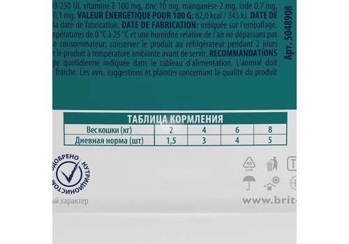 Brit Premium Gravy Duck / Паучи Брит Премиум для кошек Утка в соусе (цена за упаковку)