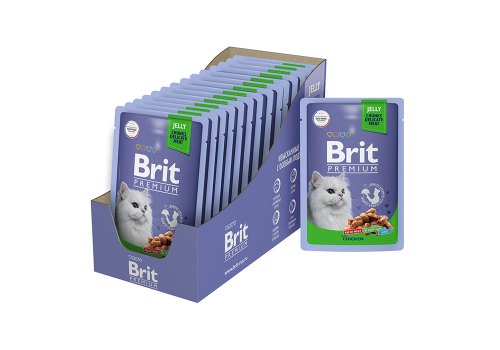 Brit Premium Jelly Chicken / Паучи Брит Премиум для кошек Цыпленок в желе (цена за упаковку)