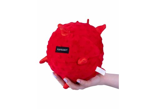 Playology Puppy Sensory Ball / Игрушка Плэйолоджи для Щенков сенсорный плюшевый мяч с ароматом говядины Красный