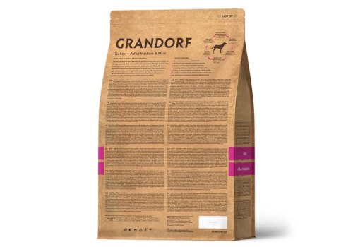 Grandorf Holistic & Hypoallergenic Medium Maxi Turkey / Сухой корм Грандорф Низкозерновой для взрослых собак Средних и Крупных пород Индейка
