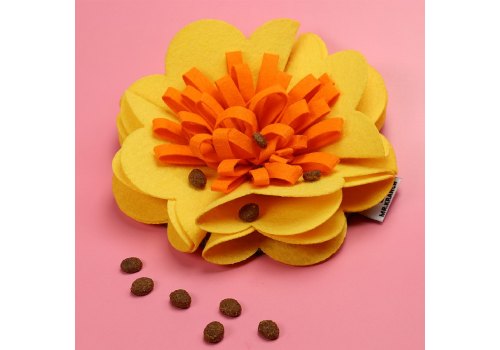 Mr.Kranch / Нюхательная игрушка Мистер Кранч для собак Цветок Желтый