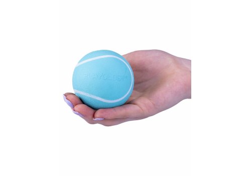 Playology Squeaky Chew Ball / Игрушка Плэйолоджи для собак хрустящий жевательный мяч с пищалкой и с ароматом арахиса Голубой