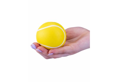 Playology Squeaky Chew Ball / Игрушка Плэйолоджи для собак хрустящий жевательный мяч с пищалкой и с ароматом курицы Желтый