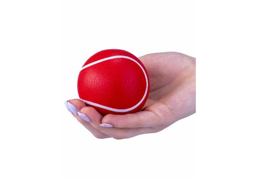 Playology Squeaky Chew Ball / Игрушка Плэйолоджи для собак хрустящий жевательный мяч с пищалкой и с ароматом говядины Красный