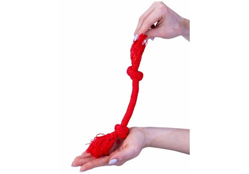 Playology Dri-tech Rope / Игрушка Плэйолоджи для собак жевательный канат с ароматом говядины Красный