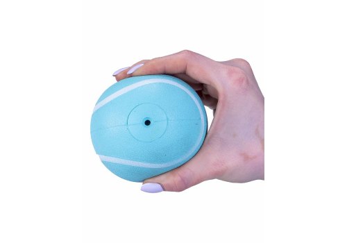 Playology Squeaky Chew Ball / Игрушка Плэйолоджи для собак хрустящий жевательный мяч с пищалкой и с ароматом арахиса Голубой