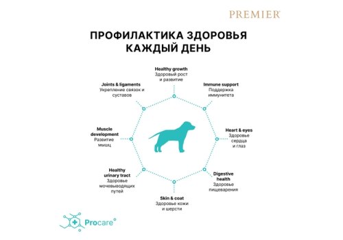 Premier Junior Medium & Maxi Fresh Turkey / Сухой корм Премьер для Юниоров Средних и Крупных пород с 4 месяцев Свежее мясо Индейки