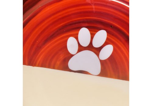 Mr.Kranch Candy / Миска Мистер Кранч для животных с Керамическим покрытием Нескользящее основание нержавеющая сталь Коричневая с белым