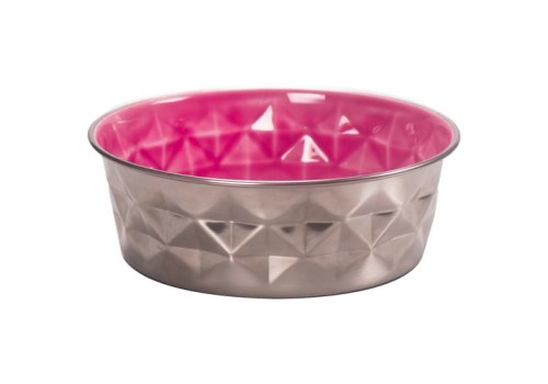 Mr.Kranch Daimond / Миска Мистер Кранч для животных с Керамическим покрытием Нескользящее основание нержавеющая сталь Пурпурная