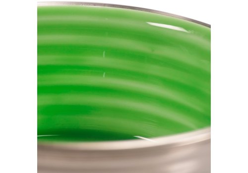 Mr.Kranch Cyclo / Миска Мистер Кранч для животных с Керамическим покрытием Нескользящее основание нержавеющая сталь Зеленая