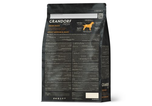 Grandorf Fresh Adult Med & Maxi Duck & Sweet Potato / Сухой Беззерновой корм Грандорф для взрослых собак Средних и Крупных пород Утка батат