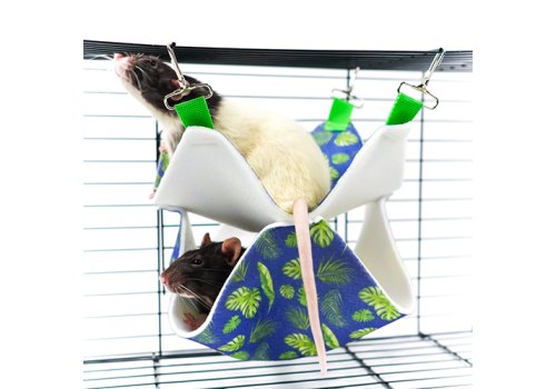 Bambini Pets / Двухуровневый подвесной гамак Бамбини Петс из фетра для Грызунов и Хорьков