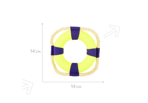 Mr.Kranch / Игрушка Мистер Кранч для собак Кольцо с канатом диаметр неоновая желтая