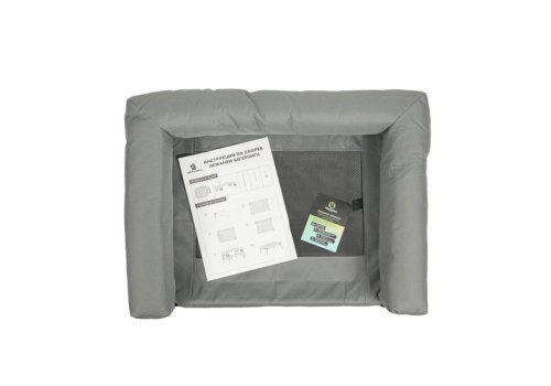 Mr.Kranch Elevated / Лежанка-шезлонг Мистер Кранч с мягкими бортиками для собак серая